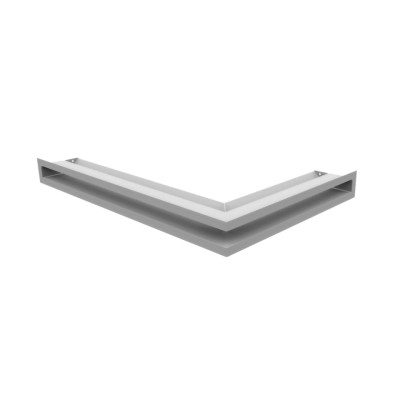 Камінна решітка Kratki LUFT Slim кутова ліва біла 60x40x6