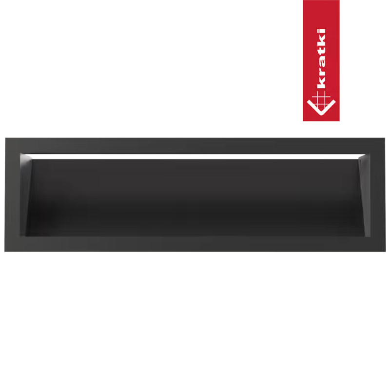 Камінна решітка Kratki LUFT чорна 12x40 Slim