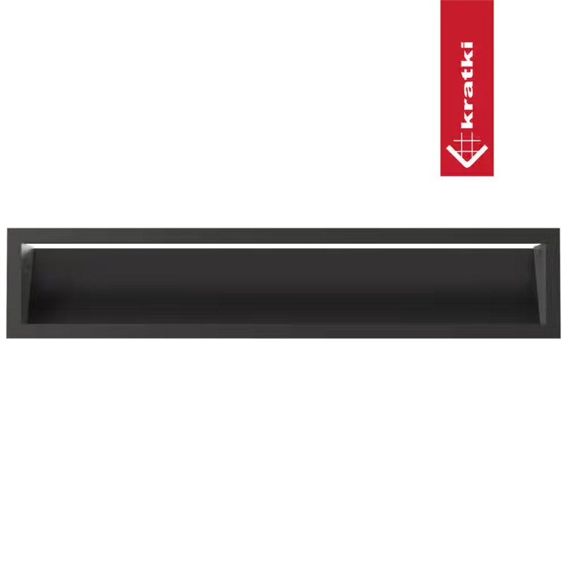 Камінна решітка Kratki LUFT чорна 12x60 Slim