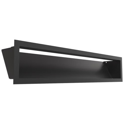 Камінна решітка Kratki LUFT чорна 12x60 Slim