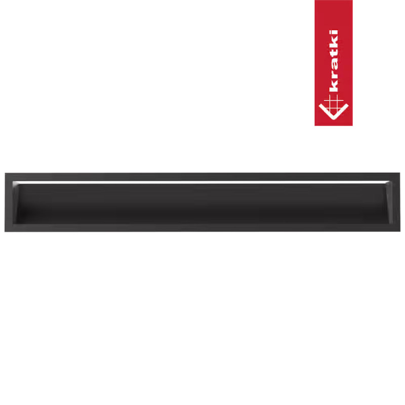 Камінна решітка Kratki LUFT чорна 12x80 Slim