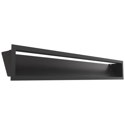 Камінна решітка Kratki LUFT чорна 12x80 Slim