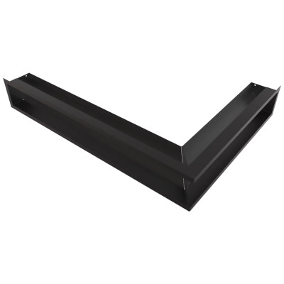 Камінна решітка Kratki LUFT кутова ліва чорна 76,6x54,7x12 Slim