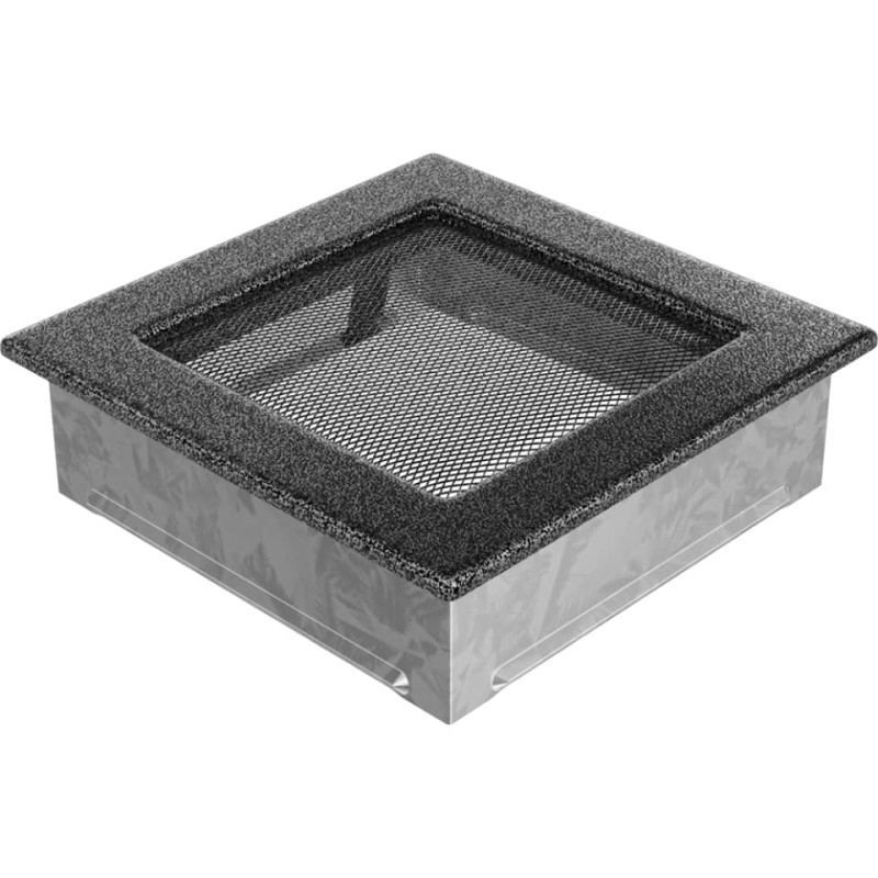 Камінна решітка Kratki 17x17 чорно-срібна
