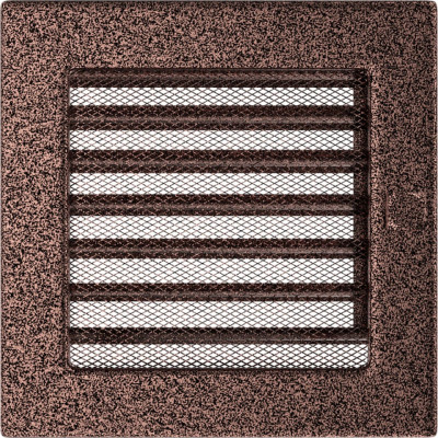 Камінна решітка Kratki 17x17 мідна з жалюзями