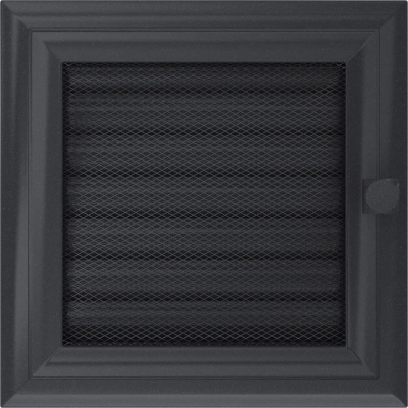 Каминная решетка Kratki Oskar графитовая с жалюзи 17x17