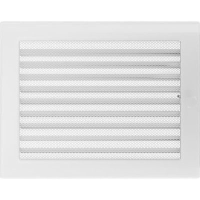 Камінна решітка Kratki 22x30 біла з жалюзями