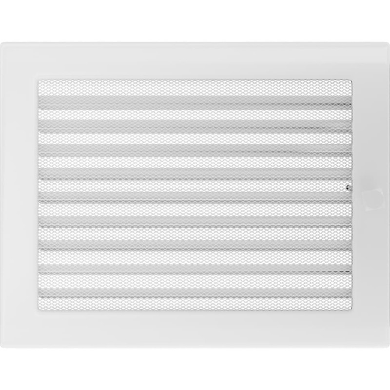 Камінна решітка Kratki 22x30 біла з жалюзями