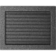 Камінна решітка Kratki 22x30 чорно-срібна з жалюзями