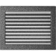 Камінна решітка Kratki 22x30 чорно-срібна з жалюзями