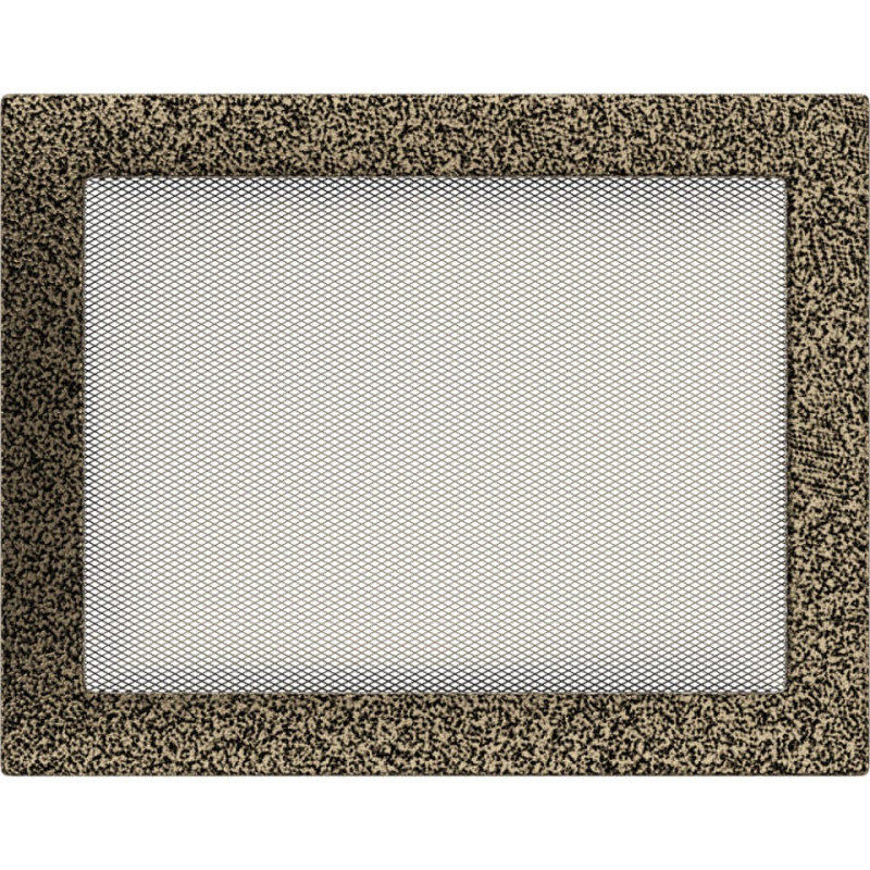 Камінна решітка Kratki 22x30 чорно-золота