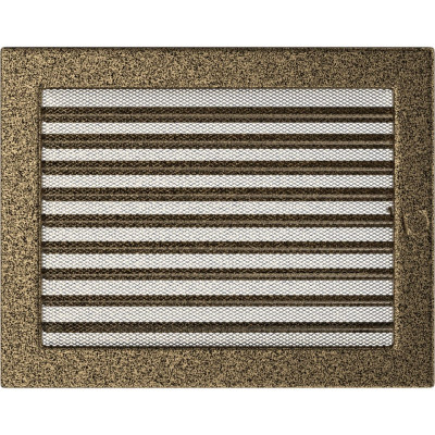 Камінна решітка Kratki 22x30 чорно-золота з жалюзями