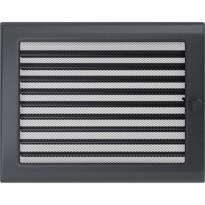 Камінна решітка Kratki 22x30 графітова з жалюзями