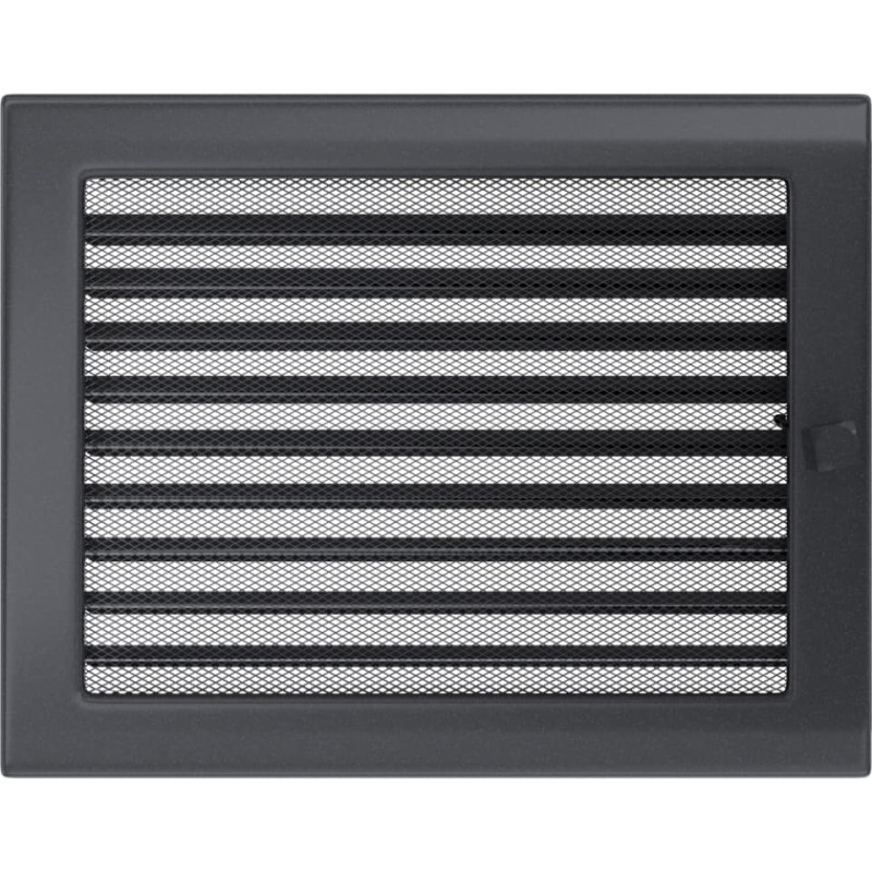 Камінна решітка Kratki 22x30 графітова з жалюзями
