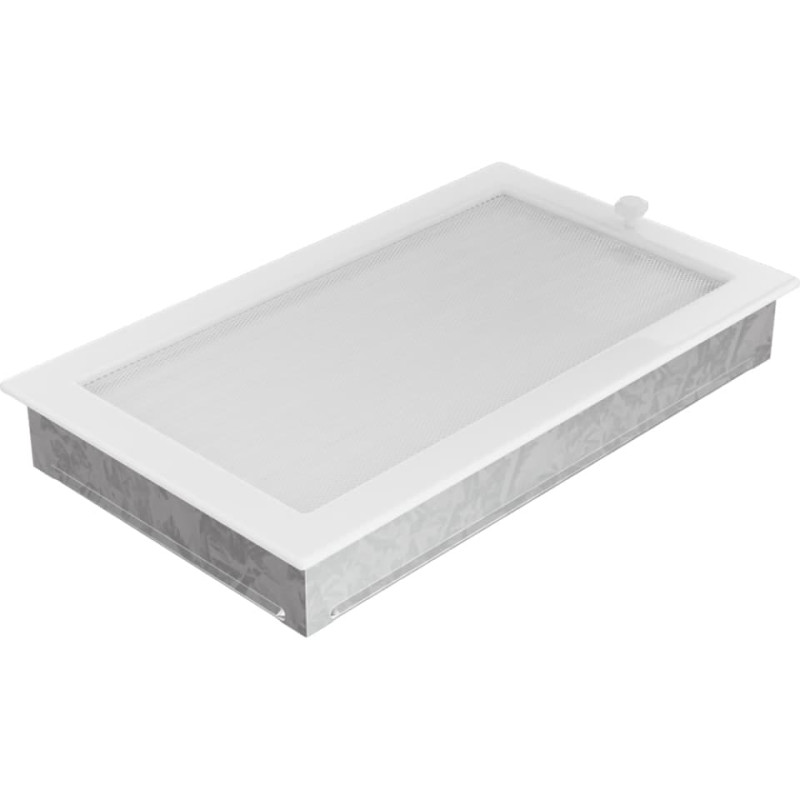 Каминная решетка Kratki 22x37 белая с жалюзи