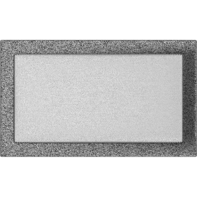 Камінна решітка Kratki 22x37 чорно-срібна