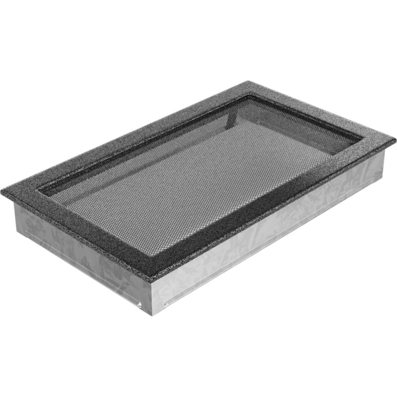 Камінна решітка Kratki 22x37 чорно-срібна