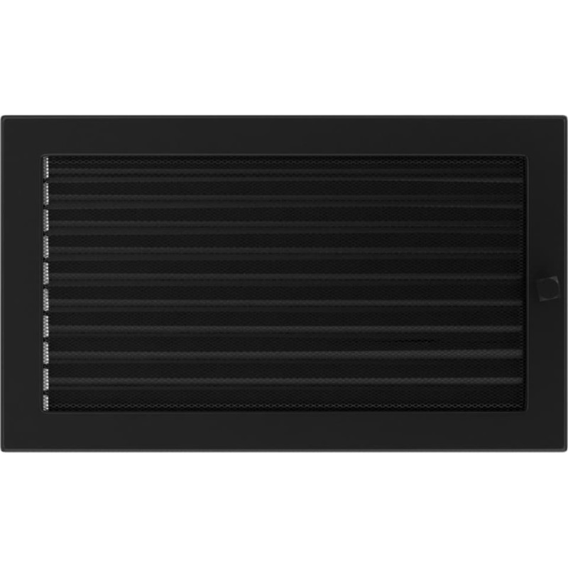 Камінна решітка Kratki 22x37 чорна з жалюзями