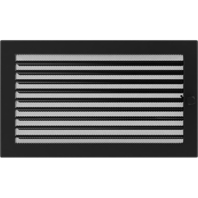 Камінна решітка Kratki 22x37 чорна з жалюзями