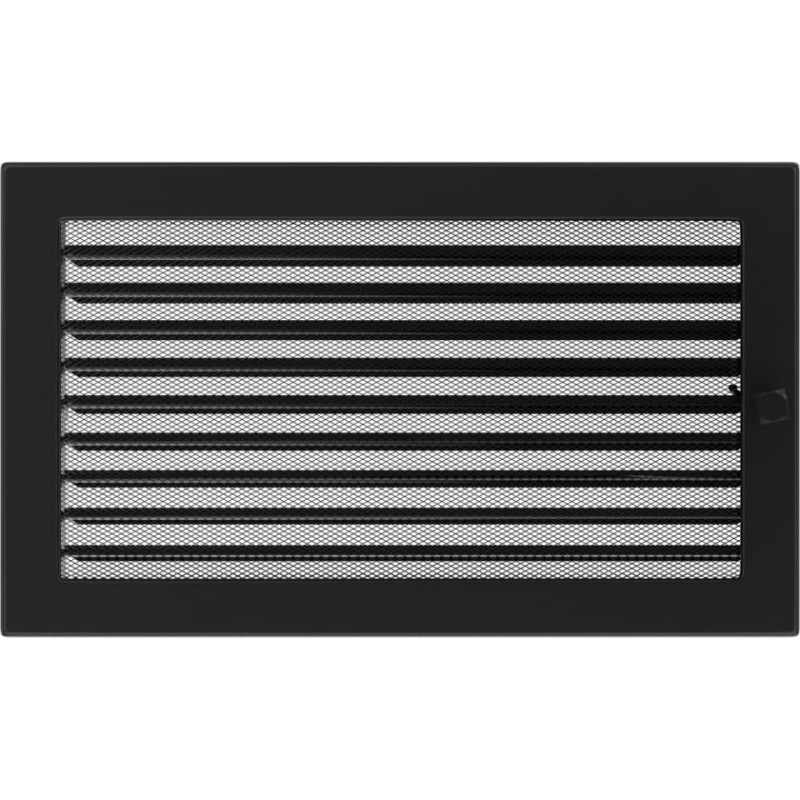 Камінна решітка Kratki 22x37 чорна з жалюзями