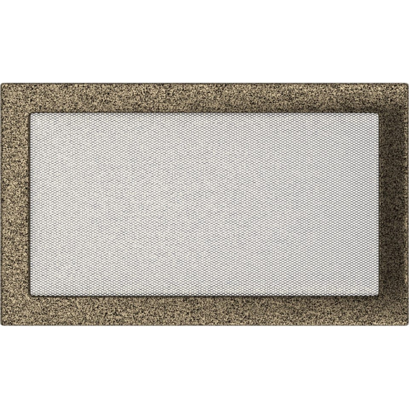 Камінна решітка Kratki 22x37 чорно-золота