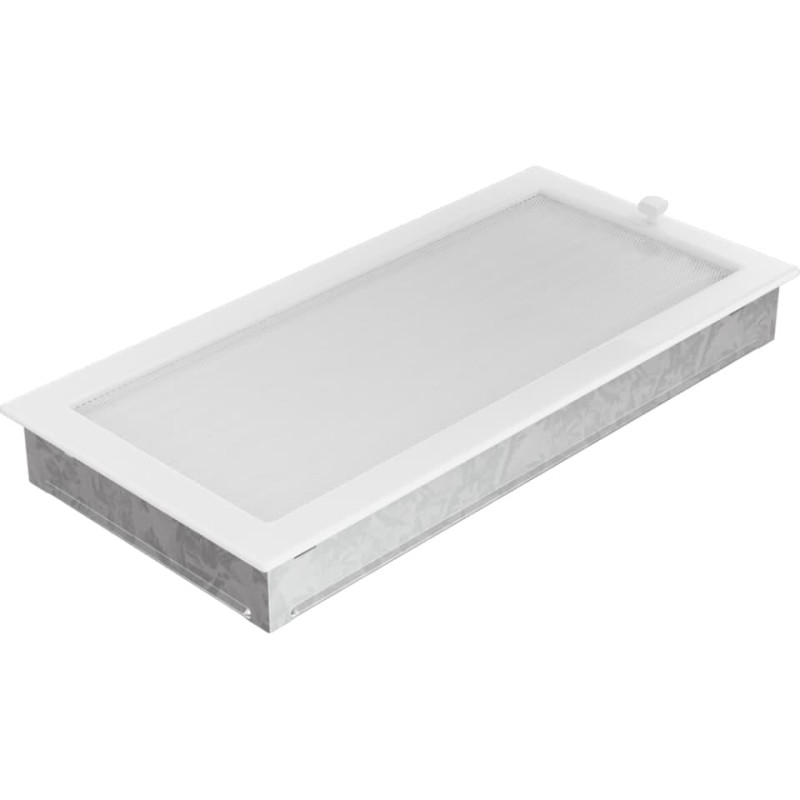 Камінна решітка Kratki 22x45 біла з жалюзями