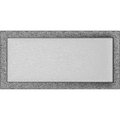 Камінна решітка Kratki 22x45 чорно-срібна