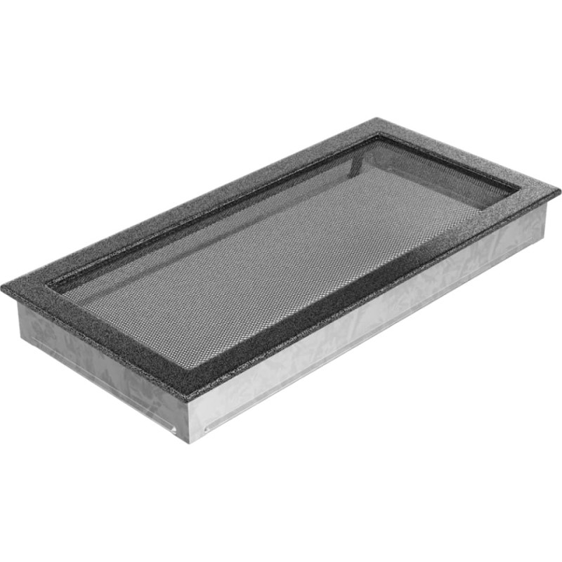 Камінна решітка Kratki 22x45 чорно-срібна