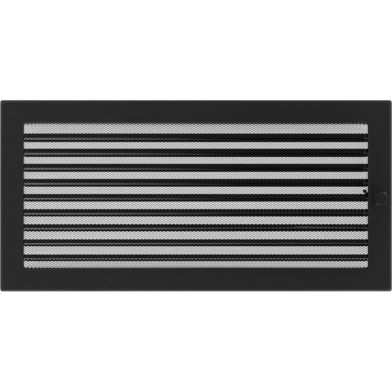 Камінна решітка Kratki 22x45 чорна з жалюзями