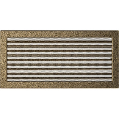 Камінна решітка Kratki 22x45 чорно-золота з жалюзями