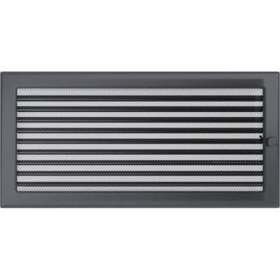 Камінна решітка Kratki 22x45 графітова з жалюзями