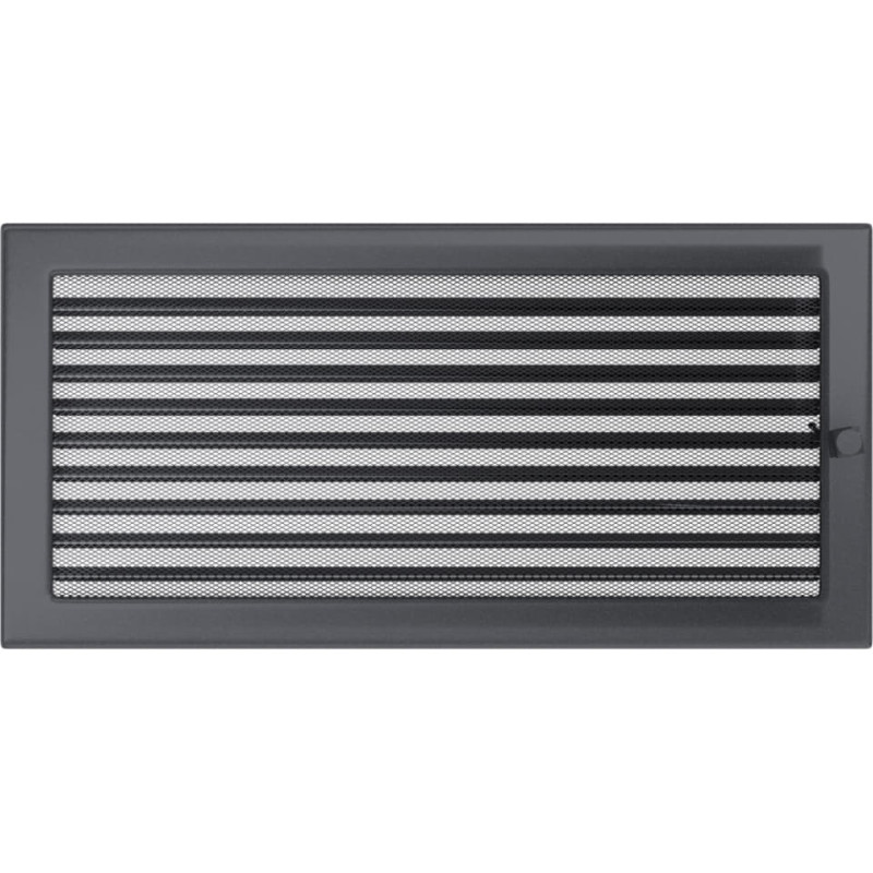 Камінна решітка Kratki 22x45 графітова з жалюзями