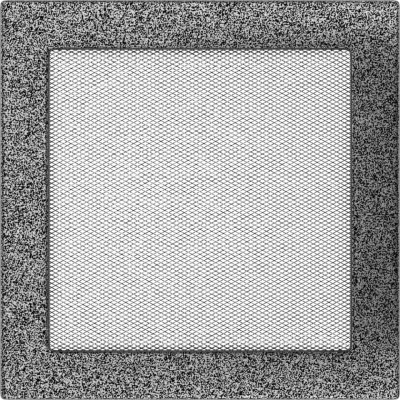 Камінна решітка Kratki 22x22 чорно-срібна