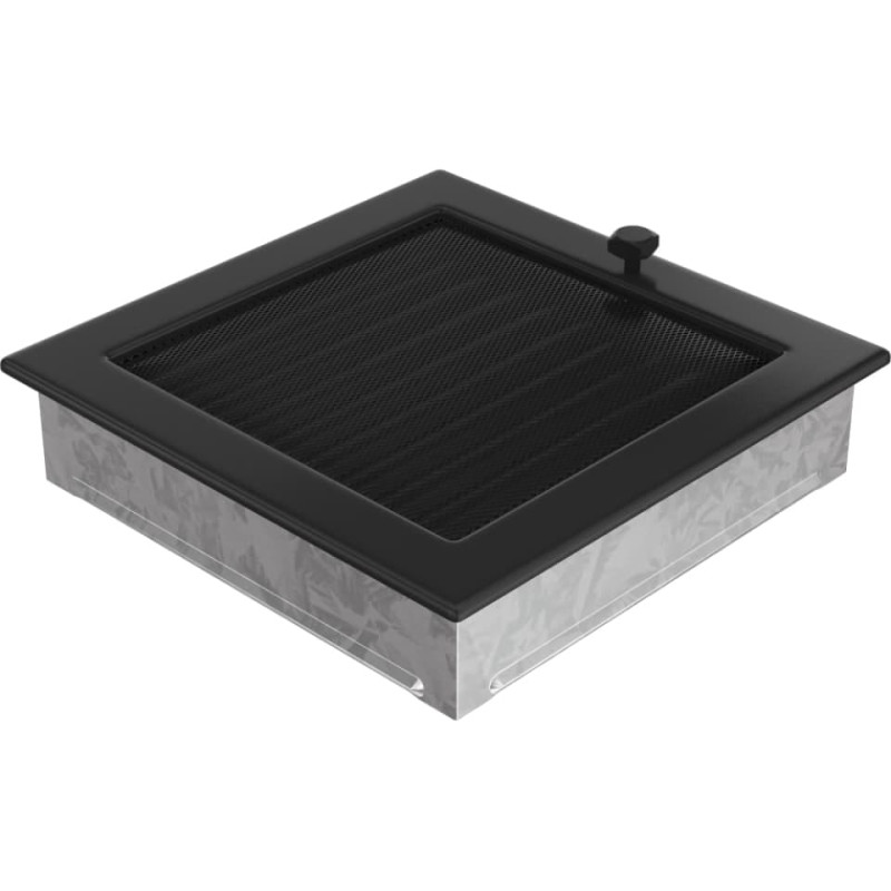 Камінна решітка Kratki 22x22 чорна з жалюзями