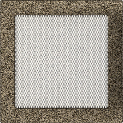 Камінна решітка Kratki 22x22 чорно-золота