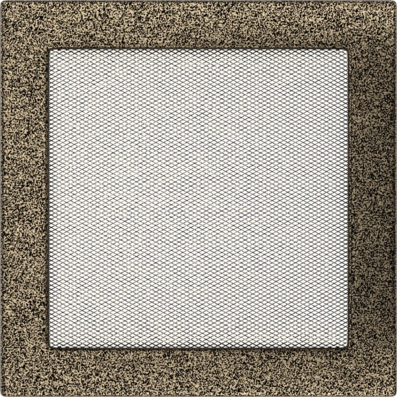 Камінна решітка Kratki 22x22 чорно-золота