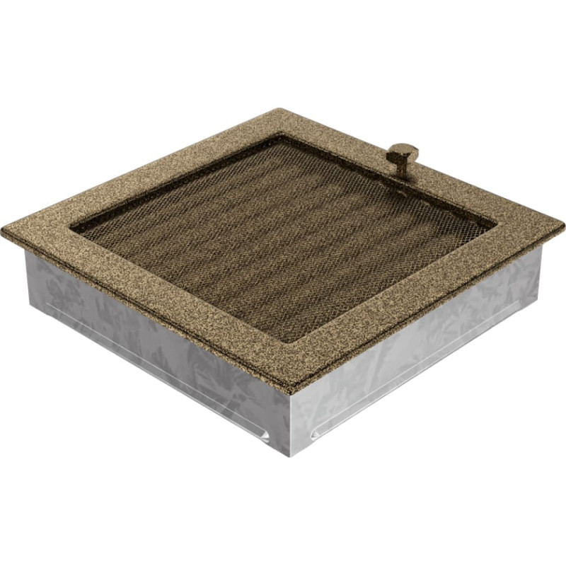 Камінна решітка Kratki 22x22 чорно-золота з жалюзями