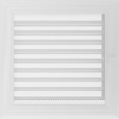 Камінна решітка Kratki Oskar біла з жалюзями 22x22