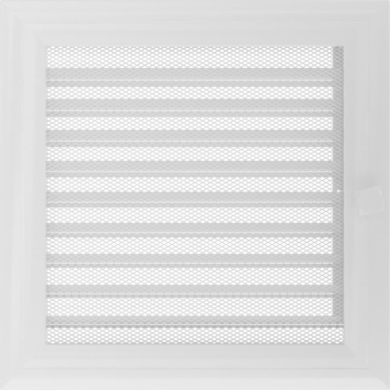 Камінна решітка Kratki Oskar біла з жалюзями 22x22