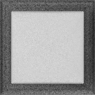Камінна решітка Kratki Oskar чорно-срібна 22x22