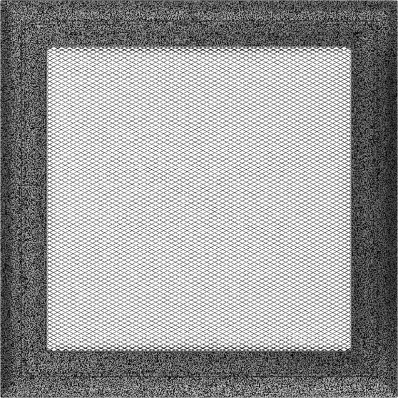 Камінна решітка Kratki Oskar чорно-срібна 22x22