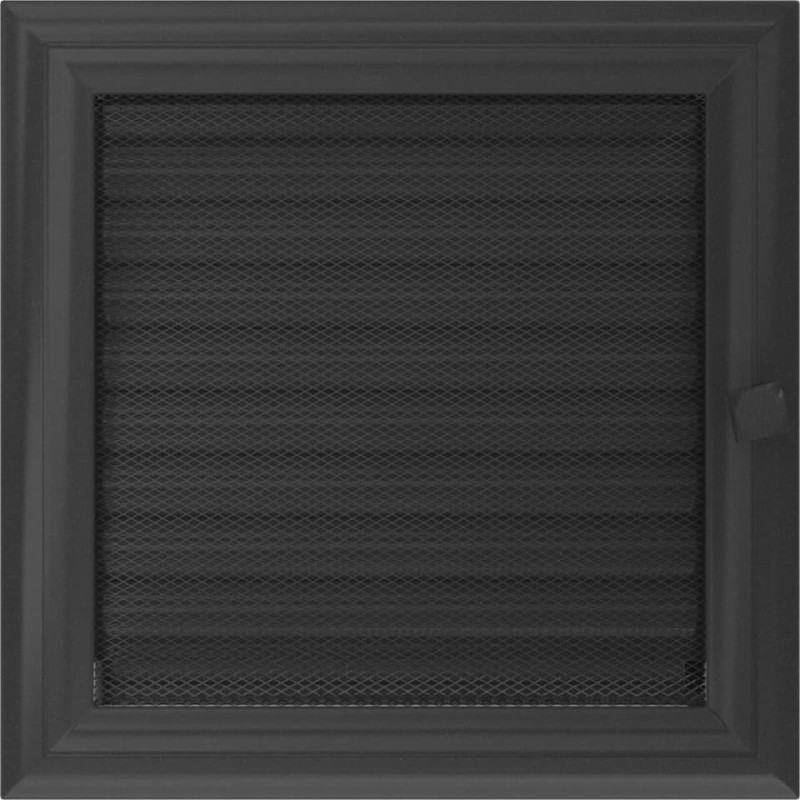 Камінна решітка Kratki Oskar графітова з жалюзями 22x22
