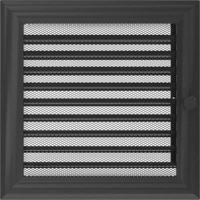 Камінна решітка Kratki Oskar графітова з жалюзями 22x22