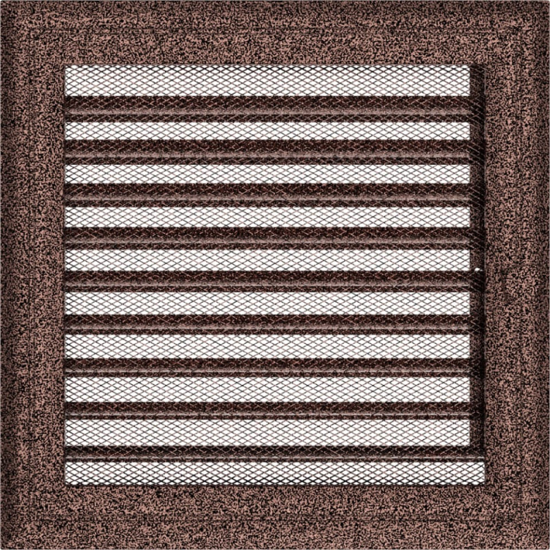 Камінна решітка Kratki Oskar мідна фарбована з жалюзями 22x22