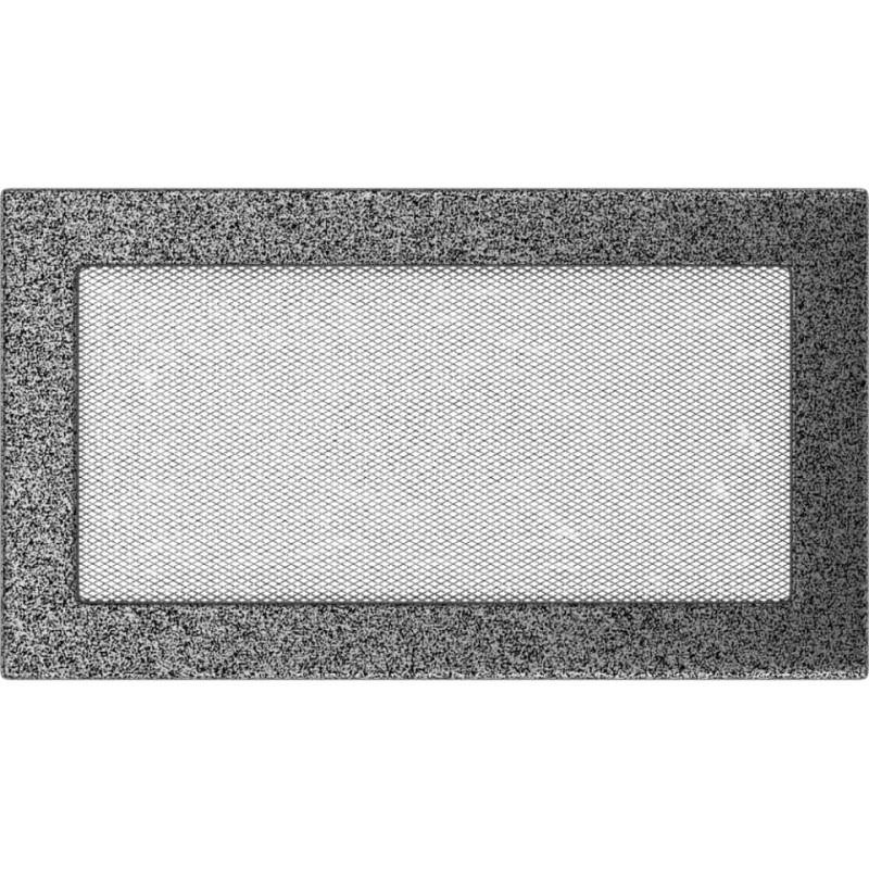 Камінна решітка Kratki 17x30 чорно-срібна