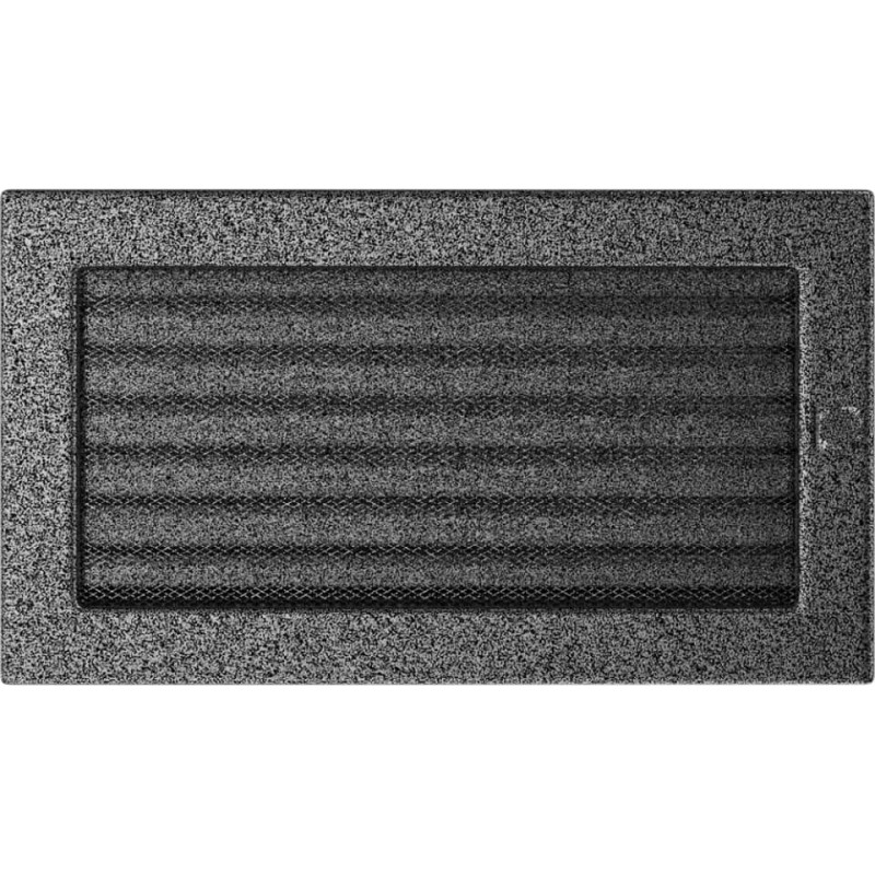 Камінна решітка Kratki 17x30 чорно-срібна з жалюзями