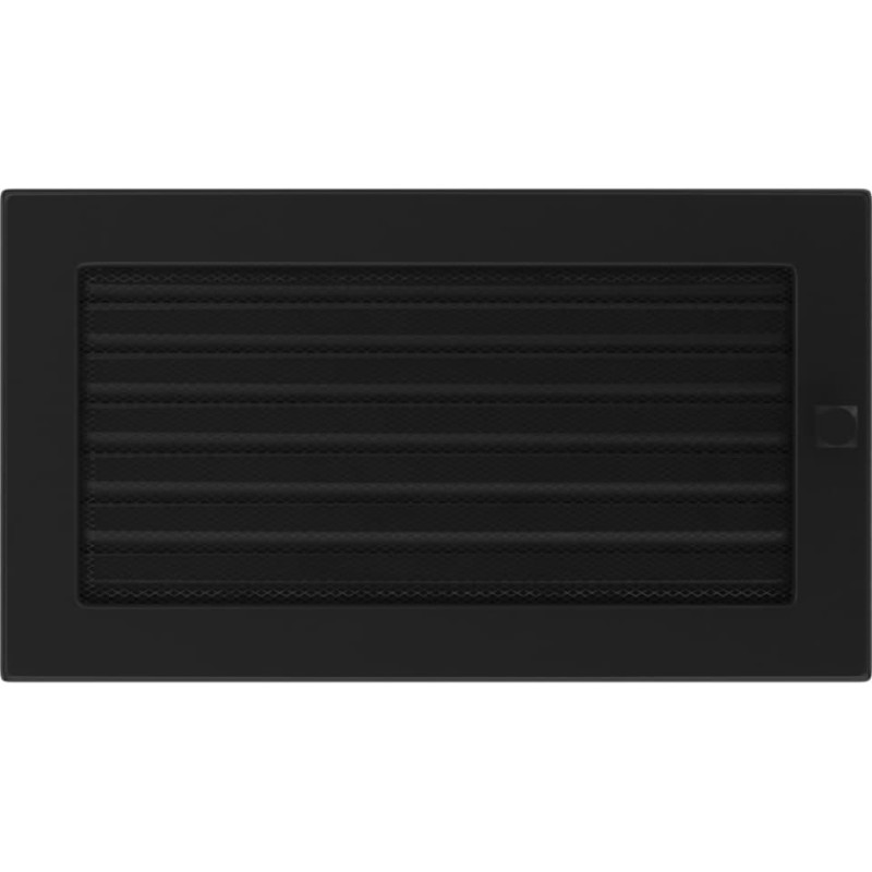 Камінна решітка Kratki 17x30 чорна з жалюзями