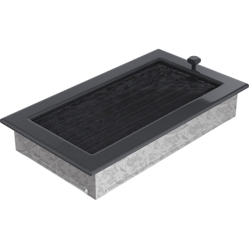 Камінна решітка Kratki 17x30 графітова з жалюзями