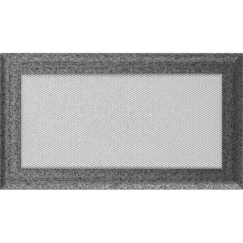 Камінна решітка Kratki Oskar чорно-срібна 17x30