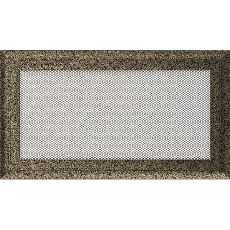 Камінна решітка Kratki Oskar чорно-золота 17x30